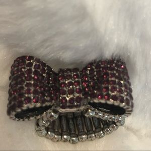 🌴Purple Rhinestone Bow Ring